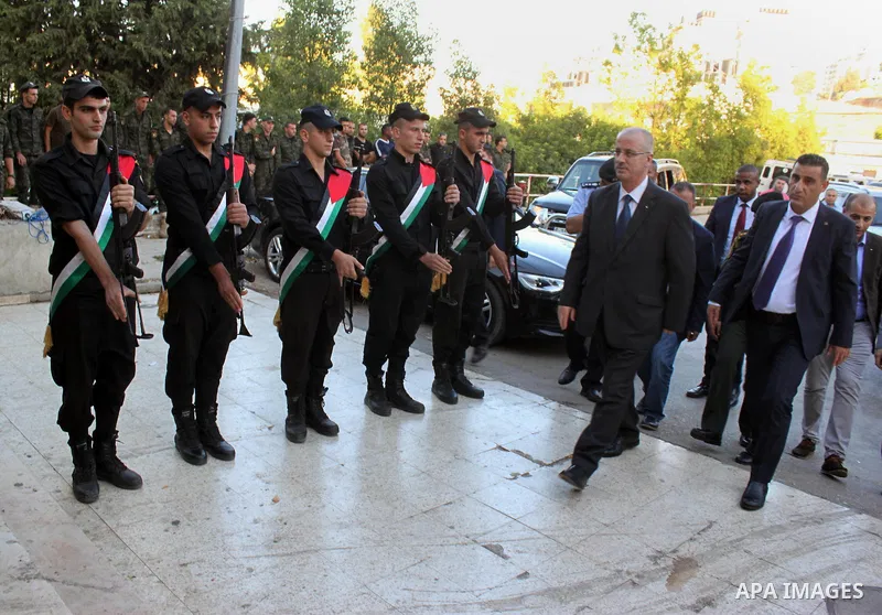 Palestinian Prime Minister Rami Hamdallah chairs a meeting with security chiefs, in the West Bank city of Nablus on July 08, 2016. Photo by Prime Minister Office