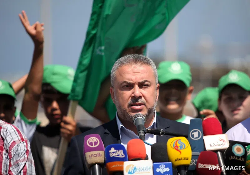 Senior Hamas Leader Ismail Redwan, speaks during a press conference to announce the start of summer camps organized by the Hamas movement in Gaza city on July 10, 2016. Hamas movement organized dozens of summer camps for...