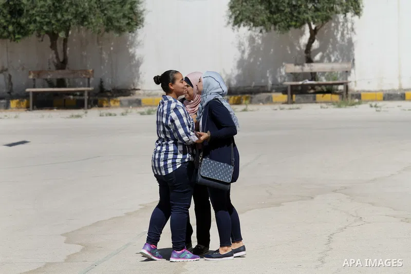 Palestinian high school students celebrate after heard their results of final exams known as "Tawjihi", in the West Bank city of Nablus on July 11, 2016. Photo by Nedal Eshtayah