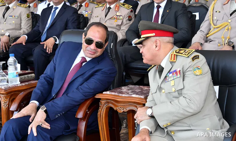 Egyptian President Abdel Fattah al-Sisi attends a military academy graduation ceremony in the capital, Cairo, on July 12, 2016. Photo by Egyptian President Office
