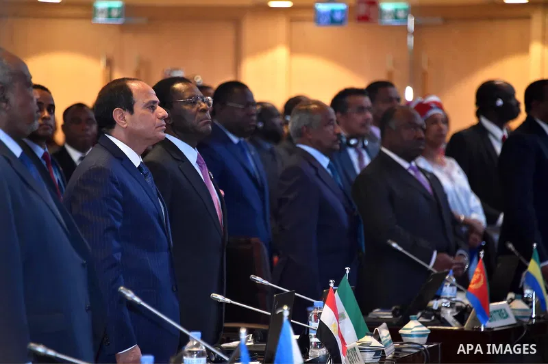 Egyptian President Abdel Fattah al-Sisi Participate in the African summit meetings, in in Kigali, Rwanda, on July 17, 2016. Photo by Egyptian President Office