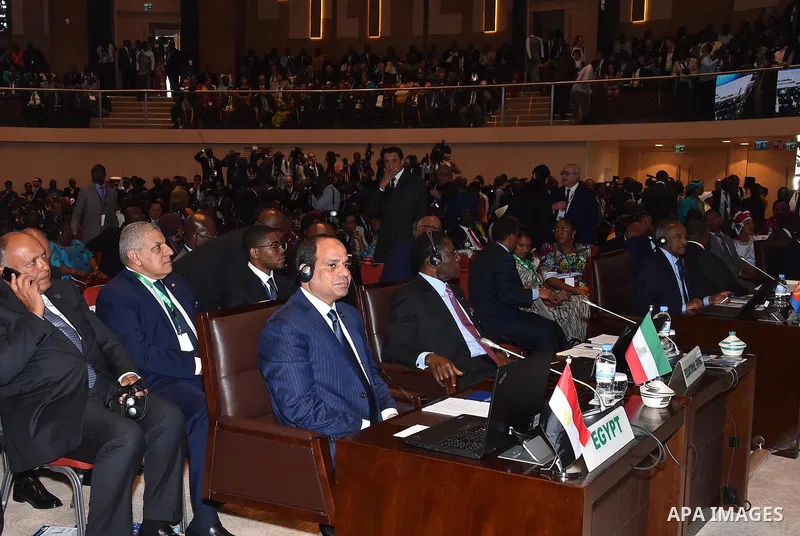 Egyptian President Abdel Fattah al-Sisi Participate in the African summit meetings, in in Kigali, Rwanda, on July 17, 2016. Photo by Egyptian President Office