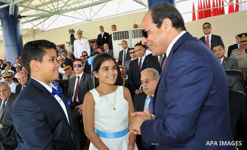 Egyptian President Abdel Fattah al-Sisi attends a graduation ceremony of the police officers academy in Cairo, Egypt July 19, 2016. Photo by Egyptian President Office