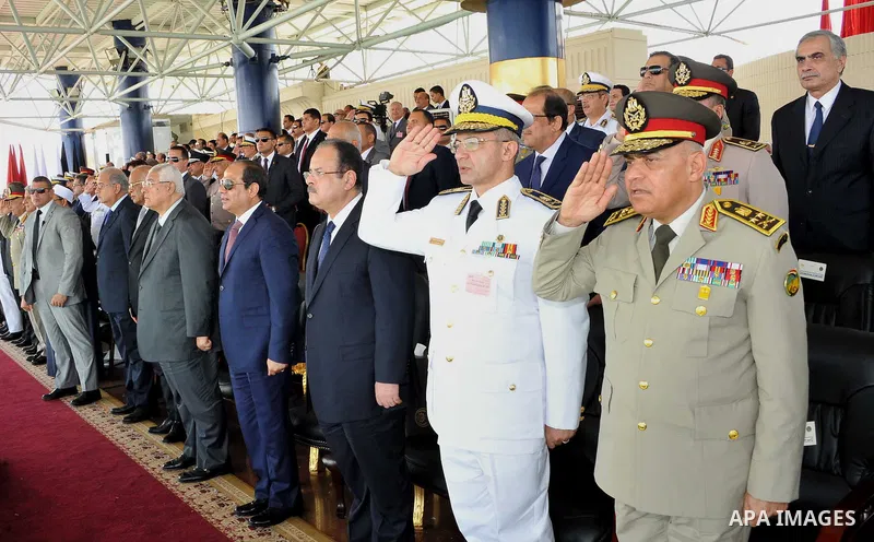 Egyptian President Abdel Fattah al-Sisi attends a graduation ceremony of the police officers academy in Cairo, Egypt July 19, 2016. Photo by Egyptian President Office