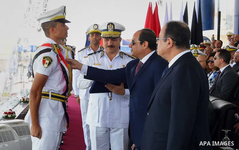 Egyptian President Abdel Fattah al-Sisi attends a graduation ceremony of the police officers academy in Cairo, Egypt July 19, 2016. Photo by Egyptian President Office
