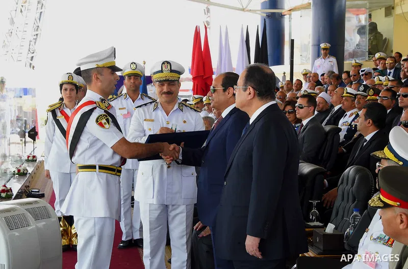 Egyptian President Abdel Fattah al-Sisi attends a graduation ceremony of the police officers academy in Cairo, Egypt July 19, 2016. Photo by Egyptian President Office