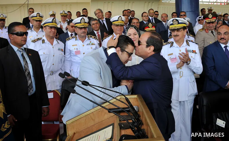 Egyptian President Abdel Fattah al-Sisi attends a graduation ceremony of the police officers academy in Cairo, Egypt July 19, 2016. Photo by Egyptian President Office