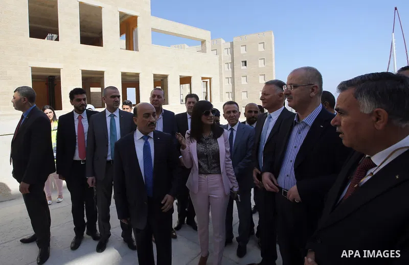 Palestinian Prime Minister, Rami Hamadallah, during his tour of Rawabi city in the West Bank city of Ramallah, on July 20, 2016. Photo by Prime Minister Office