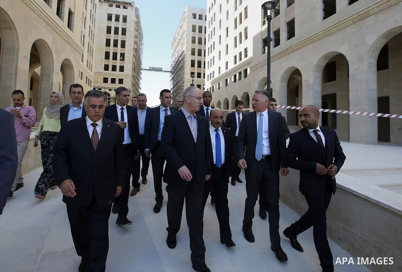 Palestinian Prime Minister, Rami Hamadallah, during his tour of Rawabi city in the West Bank city of Ramallah, on July 20, 2016. Photo by Prime Minister Office
