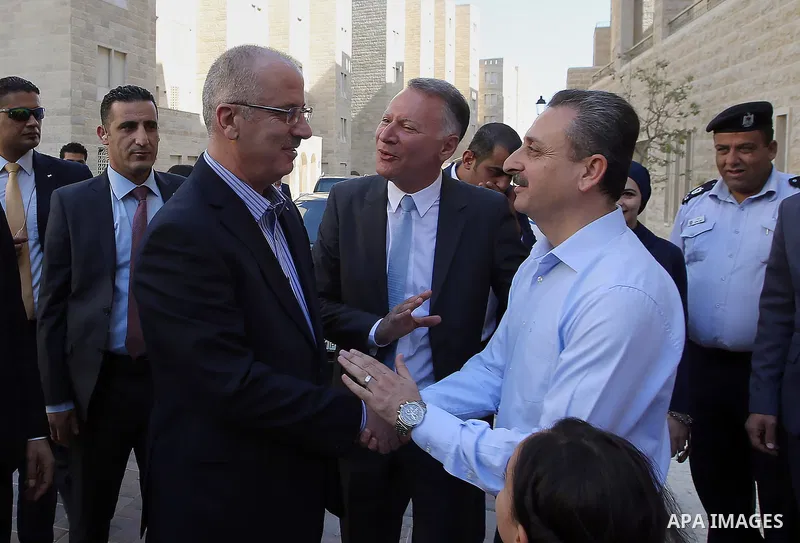 Palestinian Prime Minister, Rami Hamadallah, during his tour of Rawabi city in the West Bank city of Ramallah, on July 20, 2016. Photo by Prime Minister Office