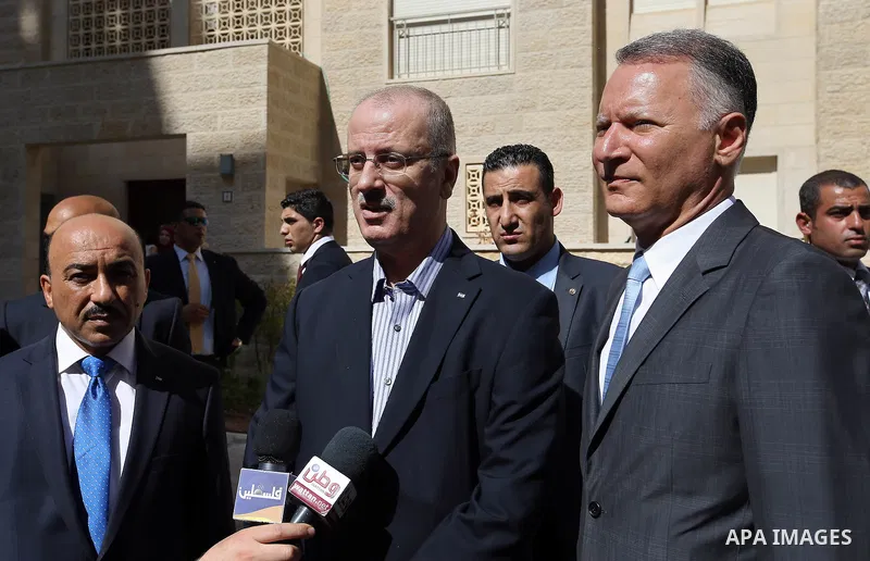 Palestinian Prime Minister, Rami Hamadallah, during his tour of Rawabi city in the West Bank city of Ramallah, on July 20, 2016. Photo by Prime Minister Office