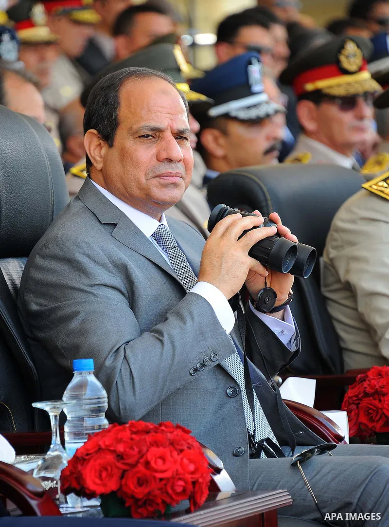 Egyptian President Abdel Fattah al-Sisi attends the graduation of 83 aviation and military science at the Air Force Academy in Cairo, Egypt July 20, 2016. Photo by Egyptian President Office
