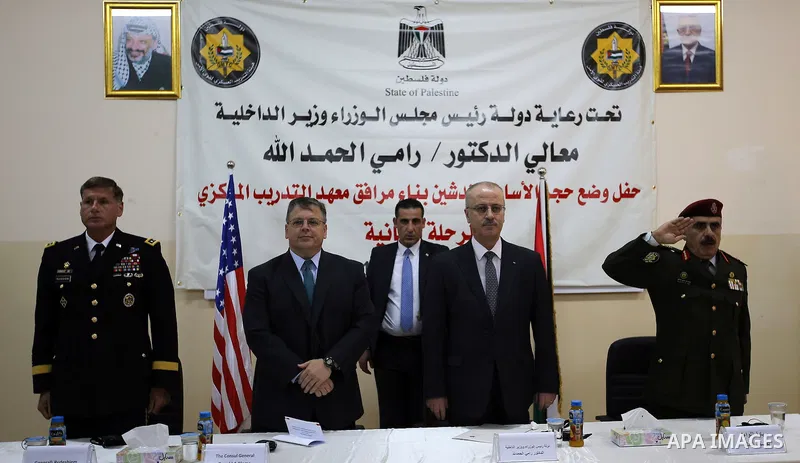 Palestinian Prime Minister, Rami Hamadallah, Inaugurates buildings and facilities of the Central Training Institute for Security Forces, during his tour in the West Bank city of Jericho, on July 21, 2016. Photo by Prime...