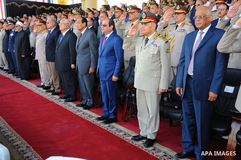 Egyptian President Abdel Fattah al-Sisi attends a military academy graduation ceremony in the capital, Cairo, on July 21, 2016. Photo by Egyptian President Office