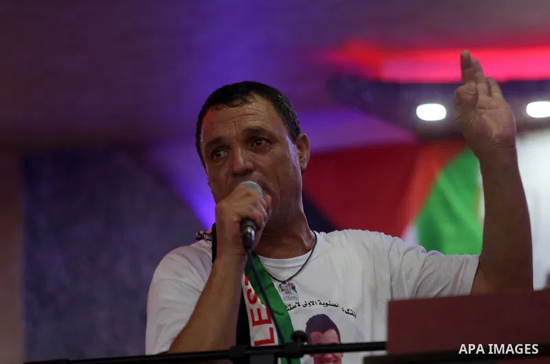 Palestinians attend a memorial service for Laith al-Khalidi who was killed by Israeli soldiers on August 1, 2015, during a demonstration after Jewish settlers attack Dawabsha family home, in Jalazoun refugee camp near th...