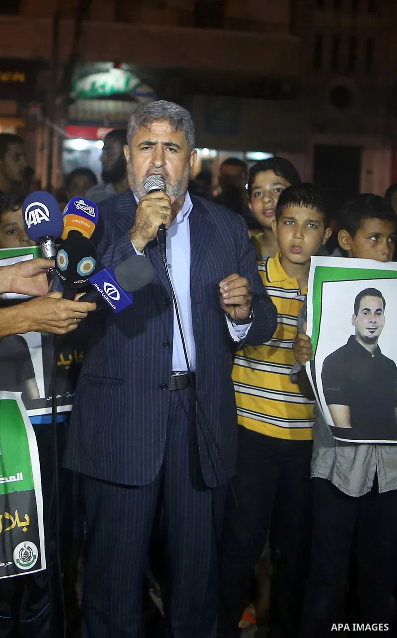 Palestinian children take part in a protest demanding for the release of Bilal Kayed a Palestinian prisoner on hunger strike, in Gaza city, on Aug. 03, 2016. Kayed who was due to be released after serving a 14-and-a-half...