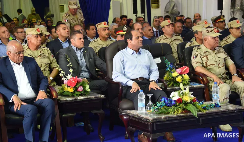 Egyptian President Abdel Fattah al-Sisi visits the Suez Canal project, Egypt, on Aug. 6, 2016. Photo by Egyptian President Office