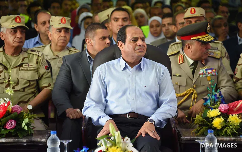 Egyptian President Abdel Fattah al-Sisi visits the Suez Canal project, Egypt, on Aug. 6, 2016. Photo by Egyptian President Office