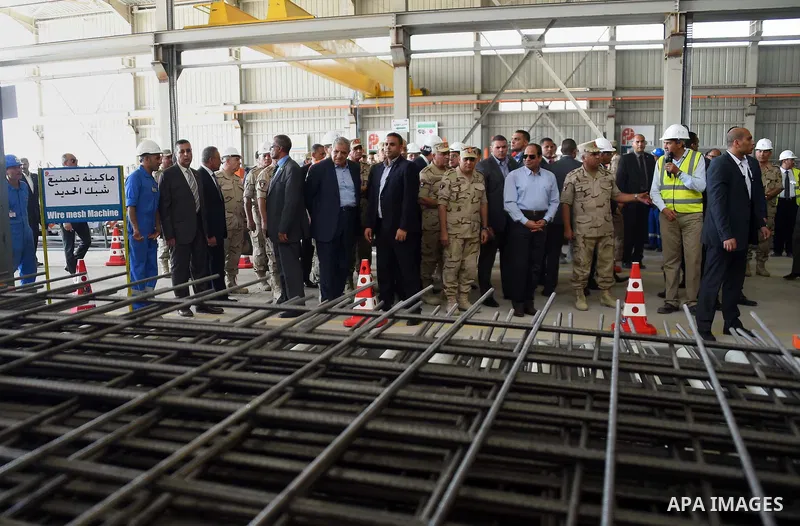 Egyptian President Abdel Fattah al-Sisi visits the Suez Canal project, Egypt, on Aug. 6, 2016. Photo by Egyptian President Office