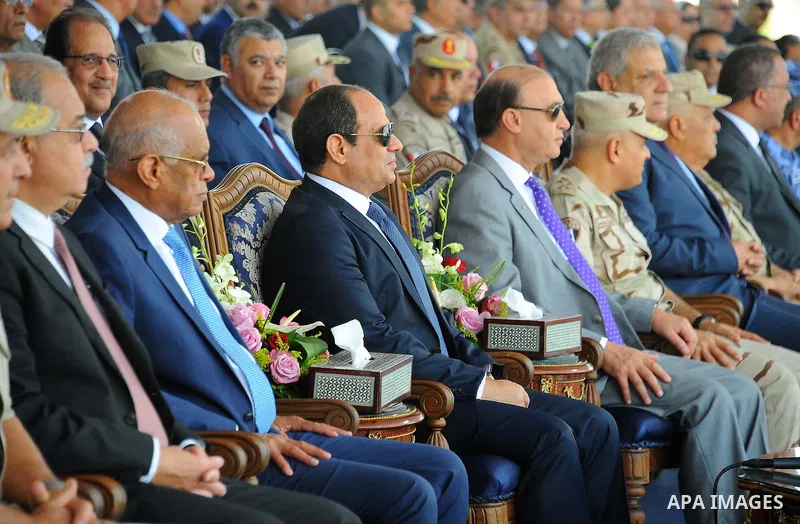 Egyptian President Abdel Fattah al-Sisi attends during the first anniversary of launching the New Suez Canal and the 60th anniversary of nationalizing the Suez Canal in Ismailia, Egypt August 6, 2016. Photo by Egyptian P...