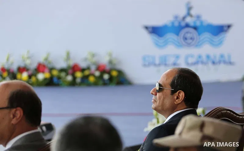 Egyptian President Abdel Fattah al-Sisi attends during the first anniversary of launching the New Suez Canal and the 60th anniversary of nationalizing the Suez Canal in Ismailia, Egypt August 6, 2016. Photo by Egyptian P...