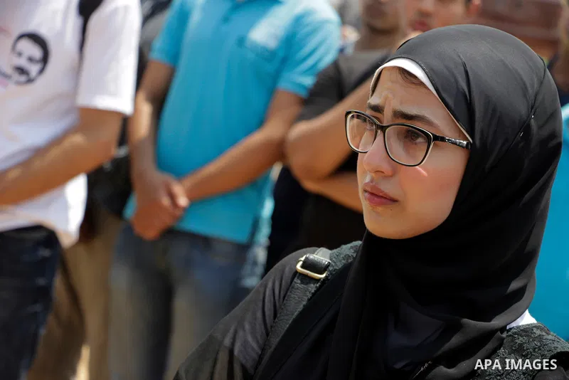 Mourners attend the second part of the funeral procession of Nobel prize-winning Egyptian-American chemist Ahmed Zewail at the Zewail City of Science and Technology in Cairo on August 7, 2016. Nobel prize-winning chemist...