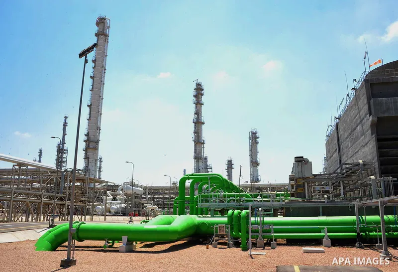 Egyptian President Abdel Fattah al-Sisi (not seen)atteds the opening of the petrochemical complex in Alexandria, Egypt, on August 13, 2016. Photo by Egyptian President Office