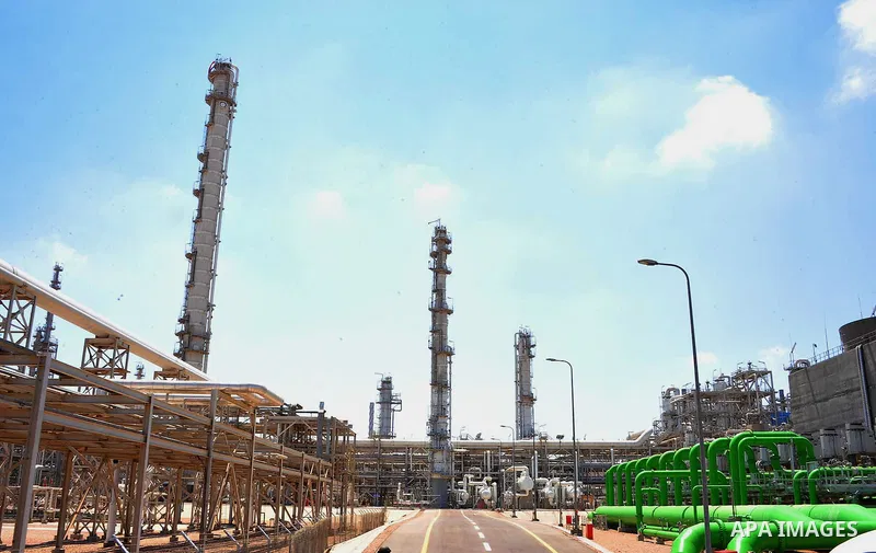 Egyptian President Abdel Fattah al-Sisi (not seen)atteds the opening of the petrochemical complex in Alexandria, Egypt, on August 13, 2016. Photo by Egyptian President Office