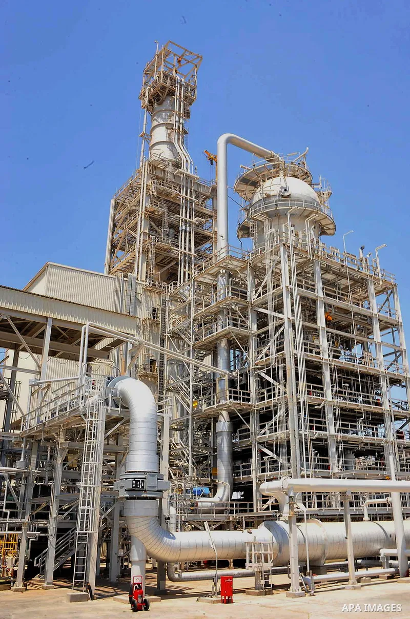 Egyptian President Abdel Fattah al-Sisi (not seen)atteds the opening of the petrochemical complex in Alexandria, Egypt, on August 13, 2016. Photo by Egyptian President Office