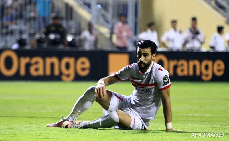 Al-Zamalek players v Nigeria's Enyimba compete during the Confederation of African Football (CAF) Champions League match at Petro Sport stadium in Cairo, August 15, 2016. Photo by Stringer
