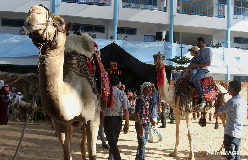 Palestinians take part in heritage festival during the closing ceremony of 2016 summer fun week organised by the United Nations Relief and Works Agency (UNRWA), in Khan Younis in the southern Gaza strip, on August 17, 20...
