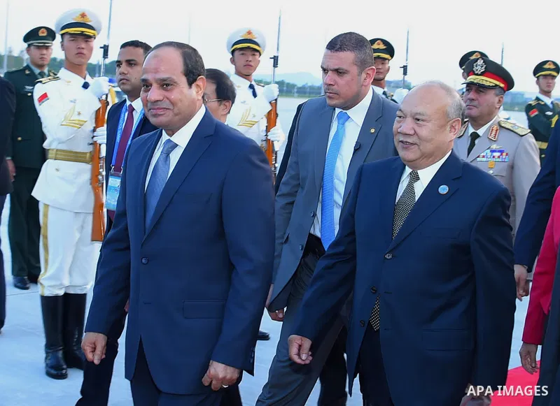 Egyptian President Abdel Fattah al-Sisi arrives for the 11th summit of the Group of 20 (G20) in Hangzhou, capital of east China's Zhejiang Province, Sept. 3, 2016. Photo by Egyptian President Office