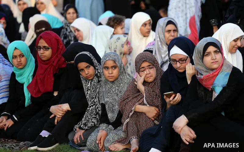 Palestinians attend the prayers of Eid al-Adha or the feast of sacrifice, in Gaza city on Sep. 12, 2016. Muslims around the world are celebrating Eid al-Adha, the Festival of Sacrifice, to mark the end of the hajj pilgri...