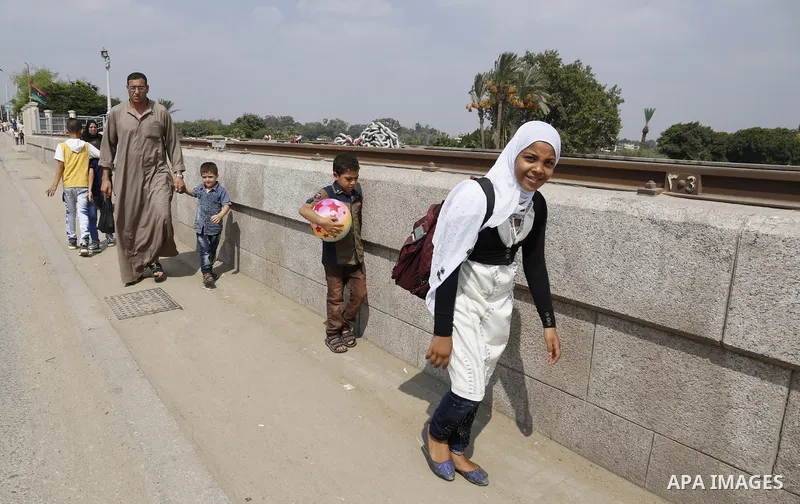 Egyptians swim on the second day of Eid al-Adha or the feast of sacrifice, at a park in cairo, on Sep. 13, 2016. Muslims across the world are celebrating the annual festival of Eid al-Adha, or the Festival of Sacrifice,...