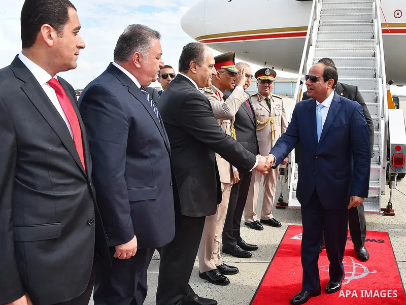 Egyptian President Abdel Fattah al-Sisi arrives to JFK Airport in New York to attend the United Nations General Assembly September 18, 2016. Photo by Egyptian President Office