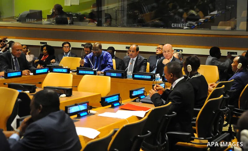 Egyptian President Abdel Fattah al-Sisi chairs African Union (AU) Peace and Security Council, in New York City, U.S. September 20, 2016. Photo by Egyptian President Office