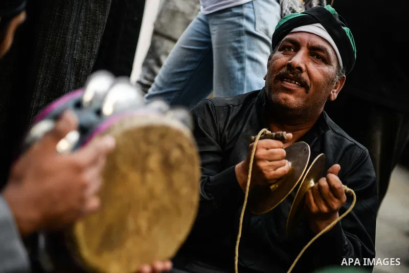 Egyptian Sufi Muslims practice ritualized Zikr (invocation) to celebrate the New Islamic Hijri year 1438 in front of al-Hussein mosque at Al-Azhar district in old Islamic Cairo, Egypt October 2, 2016. Photo by Amr Sayed