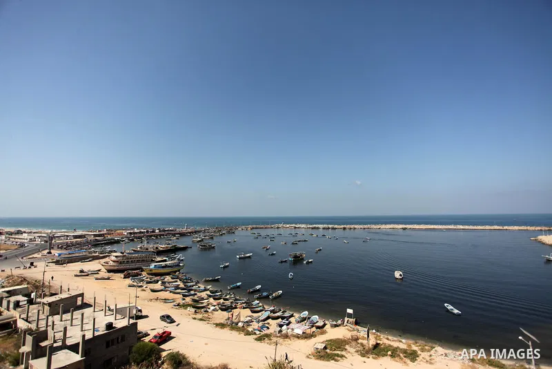 Boats are seen anchored at the Gaza seaport, on October 4, 2016. The Israeli navy has been preparing to face the Women’s Boats heading to break the ten-year-old siege on the Gaza Strip. The boats, which are part of the F...