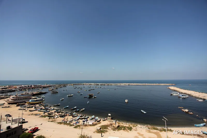 Boats are seen anchored at the Gaza seaport, on October 4, 2016. The Israeli navy has been preparing to face the Women’s Boats heading to break the ten-year-old siege on the Gaza Strip. The boats, which are part of the F...