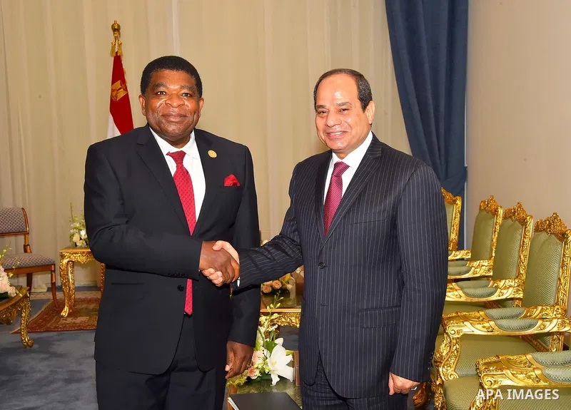 Egyptian President Abdel Fattah al-Sisi meets with Inter-Parliamentary Union (IPU) Secretary General Martin Chungong in Sharm el-Sheikh, in the South Sinai governorate, south of Cairo, Egypt on Oct. 09, 2016. Photo by Eg...