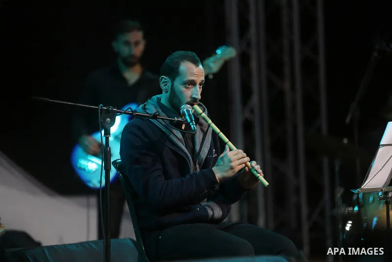 Palestinian youths perform during the Birzeit Nights Festival at Birzeit University in the West Bank city of Ramallah on Oct. 20, 2016. Photo by Shadi Hatem