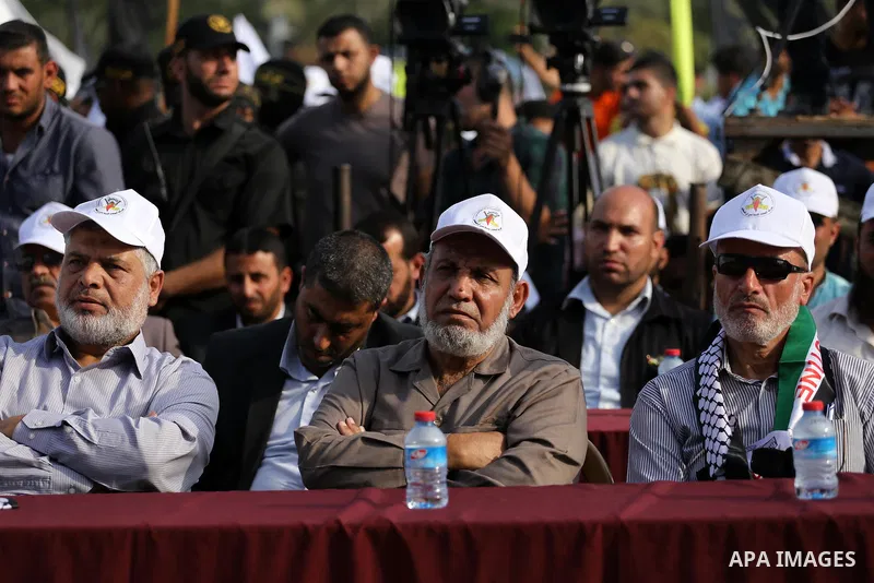 Palestinians attend a rally marking the 29th anniversary of the foundation of the Islamic Jihad movement in Gaza City October 21, 2016. Photo by Mohammed Asad