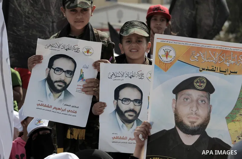 Palestinians attend a rally marking the 29th anniversary of the foundation of the Islamic Jihad movement in Gaza City October 21, 2016. Photo by Abed Rahim Khatib