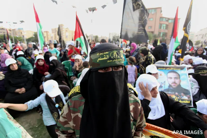 Palestinians attend a rally marking the 29th anniversary of the foundation of the Islamic Jihad movement in Gaza City October 21, 2016. Photo by Ashraf Amra