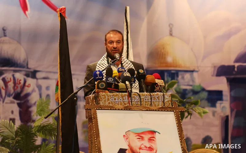 Senior Hamas leader Fathi Hammad, speaks during the festival in support of Jerusalem in Gaza city, on October 24, 2016. Photo by Mohammed Asad