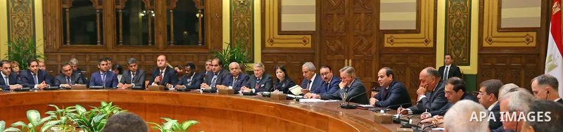 Egypt's President Abdel Fattah al-Sisi, meets with a delegation from the American business community, in Cairo, Egypt, on October 24, 2016. Photo by Egyptian President Office