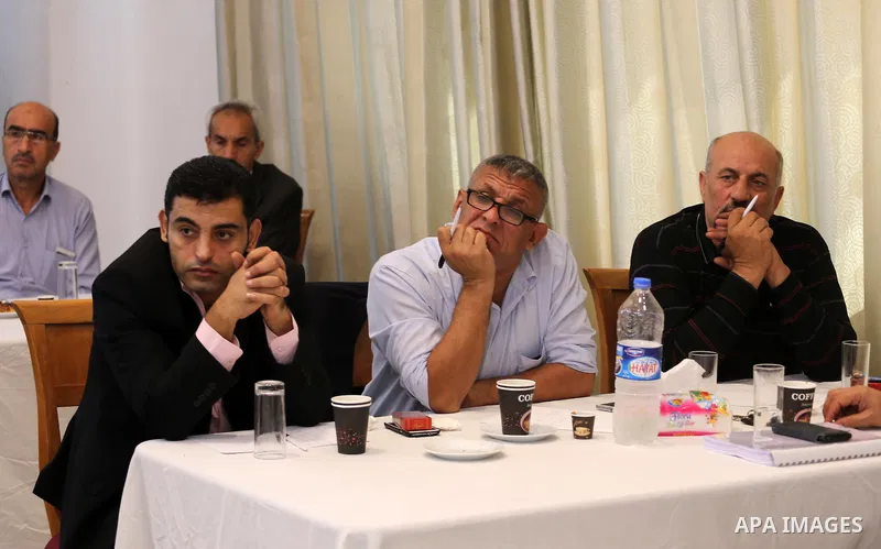 Palestinians take part in a seminar "Two years after donors' conference of Gaza Strip reconstruction", in Gaza city, on Ocyober 30, 2016. Photo by Mohammed Asad