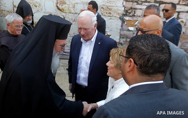 Canada's Governor General David Johnston visits the Church of Nativity in the West Bank city of Bethlehem November 5, 2016. Photo by Wisam Hashlamoun
