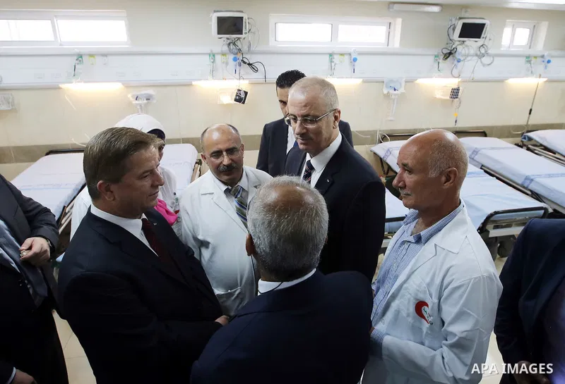 Palestinian Prime Minister Rami Hamdallah, opens the department of surgical operations specialist at Palestinian medical complex in the West Bank city of Ramallah, on Nov. 06, 2016. Photo by Prime Minister Office