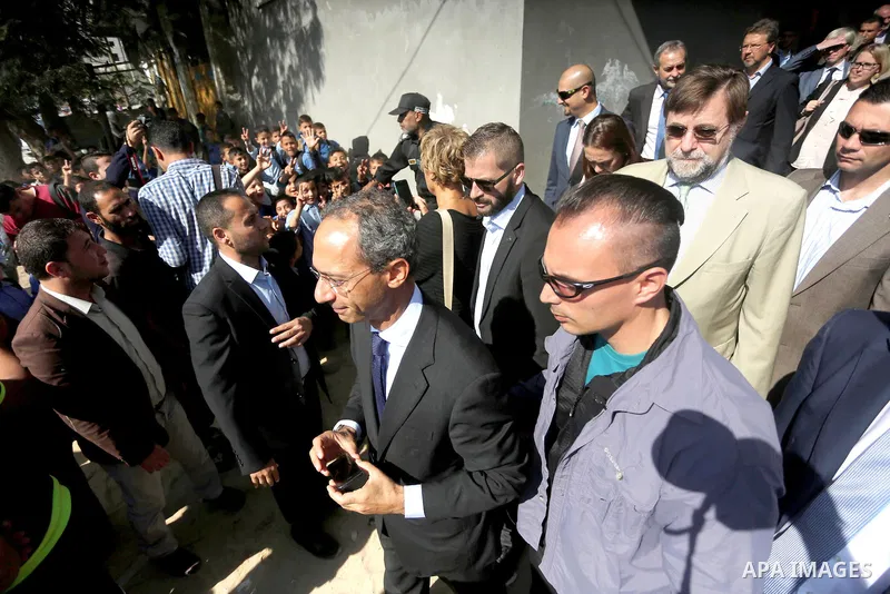International diplomats visit Gaza strip, on November 8, 2016. Photo by Mohammed Asad